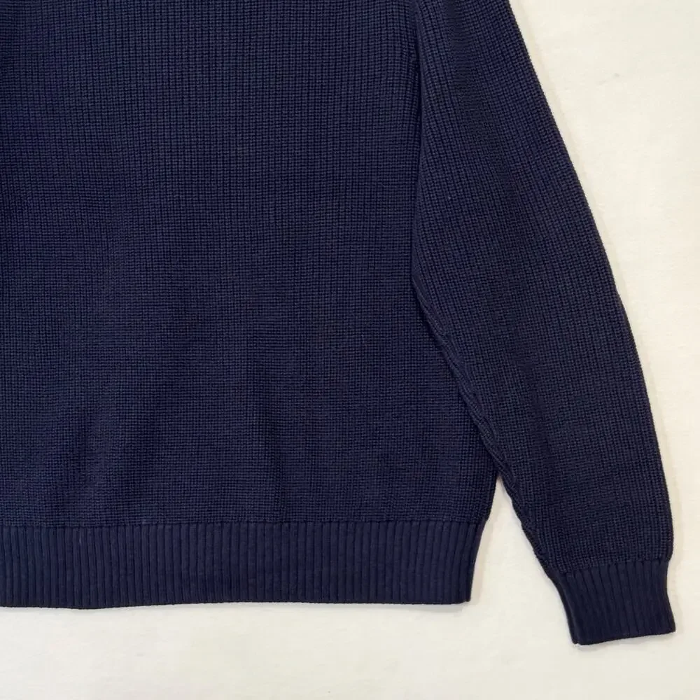 Todd Snyder Full Zip Sweater Men's XL Blue Knit Heavy Merino Wool